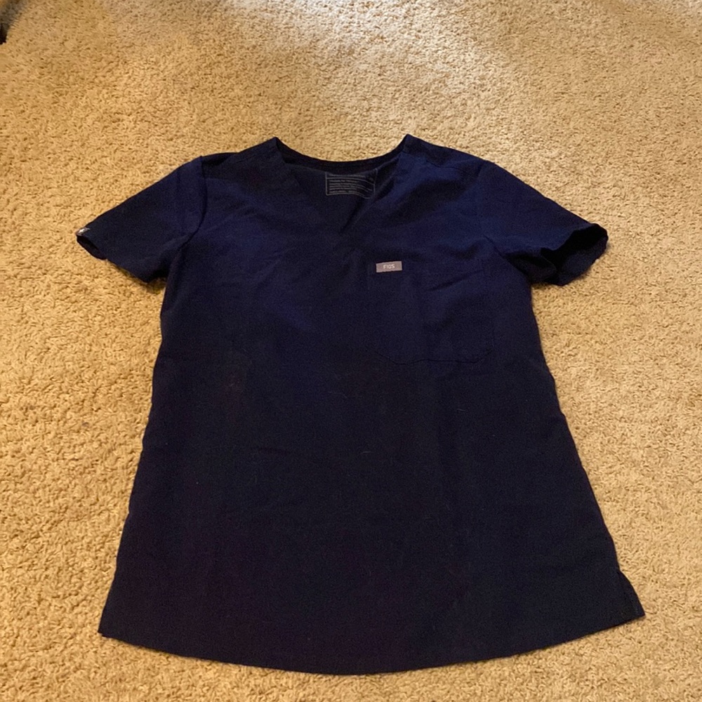 Figs Technical Top Navy